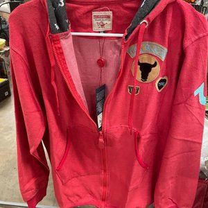 TRUE RELIGION Girls Hoodie Jacket Red NWT MSRP $190 Sizes M-L-XL-2X-3X